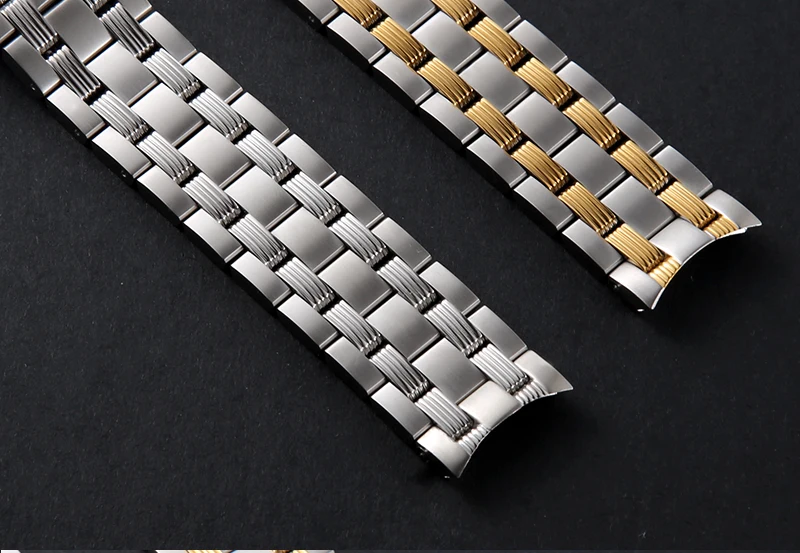 Высококачественные ремешки для часов из нержавеющей стали 19 мм для мужчин и женщин Tissot T065 наручный браслет, ремешок аксессуары из серебристого золота