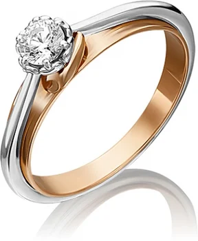 

Yuz platinum ring with Swarovski crystals made of combined gold