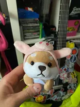 Nuevo estilo lindo Shiba Inu llavero peluche colgante pequeño chico de peluche juguetes de peluche animales de Navidad cumpleaños regalo