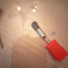 Fresas doradas para uñas, 8 tipos, herramientas portátiles de limpieza para manicura, brocas de alambre de cobre
