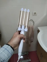Utensilios de peluquería profesional, rizador de cerámica de triple barril de pelo eléctrico, ondulador de pelo, herramientas de estilismo