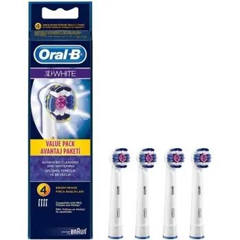 

PACK 4 HEADS REPLACEMENT BRAUN ORAL-B EB 18-4 3D WHITE