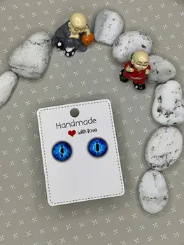 

Handmade stud earrings dragon eyes series
