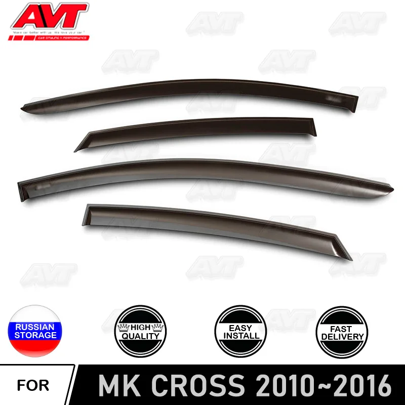 

Window deflectors for Geely MK I 2008~2015 car styling wind deflector guard auto vent visor rain guards cover decoration