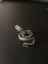 Anillo de estilo Retro con forma de serpiente y dragón para mujer, sortija con estilo de serpiente, estilo Punk, a la moda estudiantil
