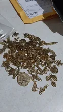 Necklace Pendant Jewelry Animal Zinc-Alloy Gold Antique Metal Handmade 100pieces of Plant