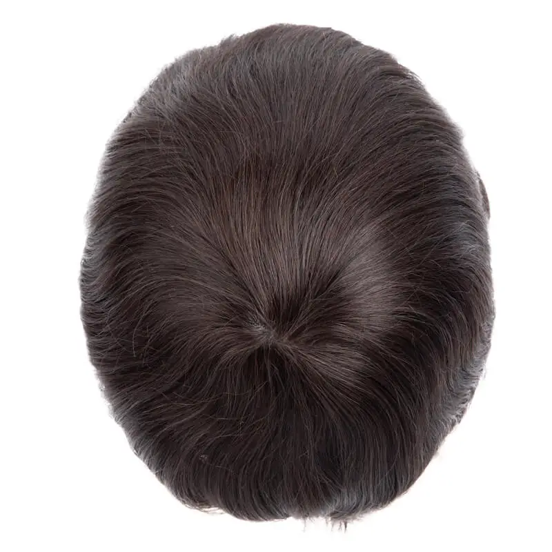 Men's capillary prothesis  0.12-0.14mm Injection Skin Toupee Men Wigs For Man Wig Male Hair Prosthesis 100% Human Hair System 6
