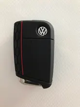Funda de silicona para llave de coche, carcasa para mando a distancia sin llave, para VW Polo Tiguan Golf 7, 2015, 2016, 2017, 2018, 2019, 2020