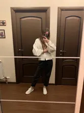 Blusa con manga de linterna para mujer, camisa holgada con botones a la moda para primavera y otoño, Color liso