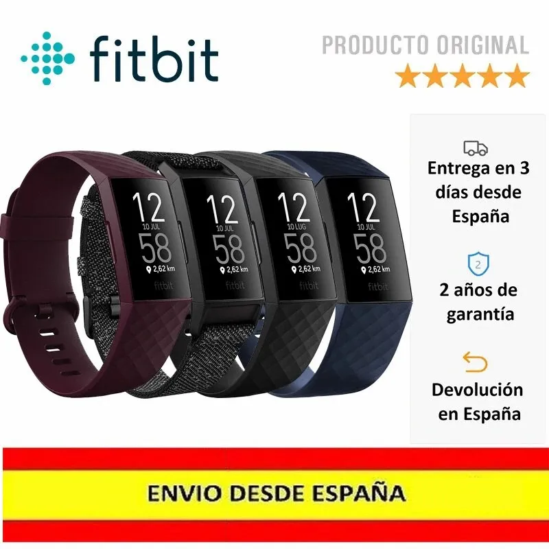Fitbit Charge 4 Pulsera de actividad premium con GPS integrado, sumergible hasta 50m 7 dias de batería - AliExpress Productos electrónicos