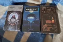 Tarot-Cards Deck Table-Board-Games Divination Witchcraft Fate Silver English Guidebook