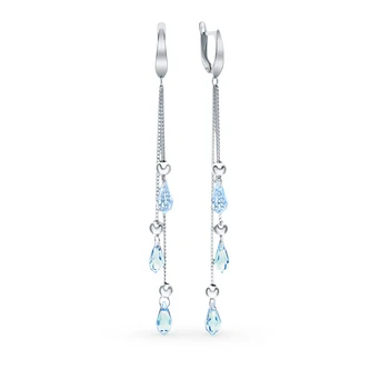 

Silver earrings with Swarovski crystals sunlight sample 925 test