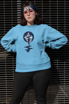 

Angemiel Wear Mountain River Motifs Blue Women Sweatshirts