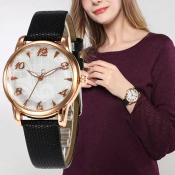 

WJ-7774 Luster Leather Strap Simple Watch Women Quartz Wristwatch Fashion Buckle Watches For Female Girls Gift reloj mujer 2019