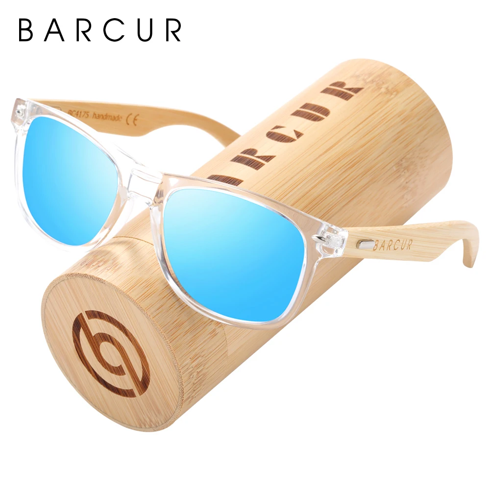 BARCUR – lunettes De soleil polarisées en bambou pour hommes et femmes, verres solaires en bois De marque d'origine UV400 Oculos De Sol