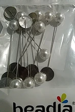 10 piezas de oro Chapado en plata imitación Aleación de perlas cobre largo broche Pin para bricolaje broches solapa vestido piezas de joyería Accesorios