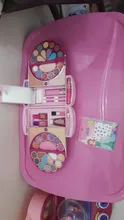 Caja de maquillaje de frozen de la princesa de Disney, juguetes cosméticos para niños, bolso seguro y no tóxico, juguetes de maquillaje solubles en agua