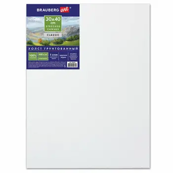 

Canvas on the stretcher brauberg art "classic" 30x40 coarse-grained