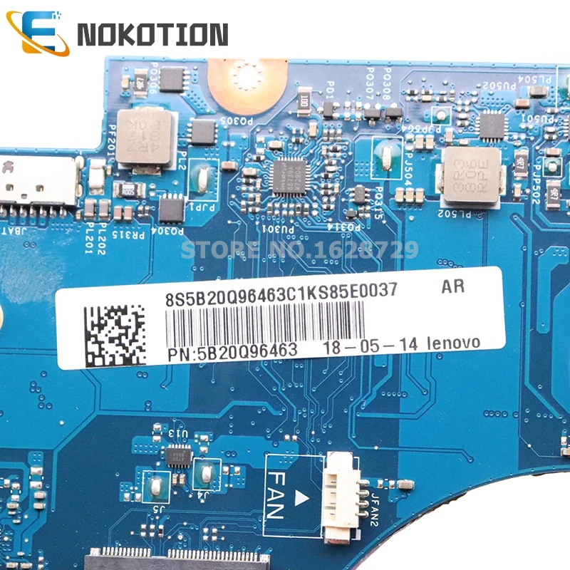 New NOKOTION For Lenovo yoga 730-15IKB 15.6 inch Laptop Motherboard DLZP5 LA-F661P 5B20Q96463 MAIN BOAR