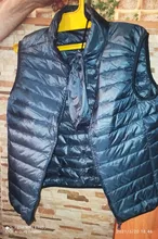 Chaleco de plumón de pato para hombre, chaqueta ultraligera sin mangas, acolchada, con cuello levantado, a prueba de viento, para invierno