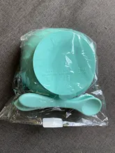 Juego de alimentación de bebé de silicona, cuenco para recién nacido, vajilla, babero impermeable para bebé, antideslizante, sin BPA, alimentaciones para el desayuno para niños pequeños, 1 Juego