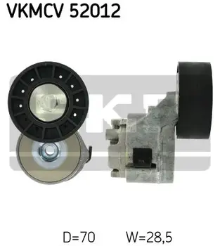 

Belt tensioner assembly D70 W28.5 \ IVECO Daily 29,35 40,50 F1AE0481 SKF VKMCV52012