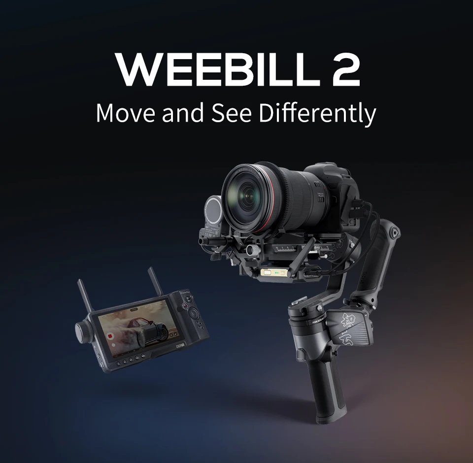 ZHIYUN Weebill 2, 3-Axis Gimbal Stabilizer for DSLR , Mirrorless Camera, Nikon Sony Panasonic Canon Fujifilm BMPCC 6K, Weebill 2