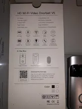 EKEN-Timbre de puerta de seguridad inalámbrico para puerta, monitor de seguridad inalámbrico modelo V5 para puerta con timbre y vídeo con conexión Wifi, grabadora de vídeo con visión nocturna, perfecta para el hogar