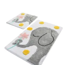 Коврики для ванной нескользящие Противоскользящие коврики Нескользящие противоскользящие большие Слоны Fri 2'Li набор 60X100 см-50X60 см