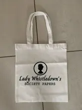 Bridgerton-Bolsos de lona elegantes para mujer, Serie de Televisión gráfica Dafne y Simon, bolsas de hombro informales para ir de compras