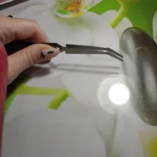 1pc pinzas de uñas artísticas de acero inoxidable acción cruzada pinzas multifuncional en forma de Clip de manicura curva alicate para uñas herramientas