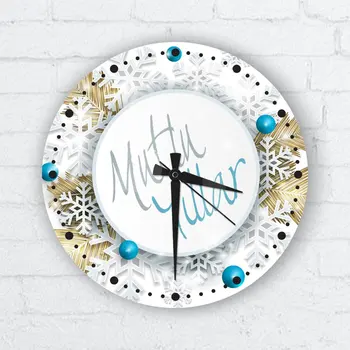 

Personalized Glass Wall Clock (Christmas Temalı-16)