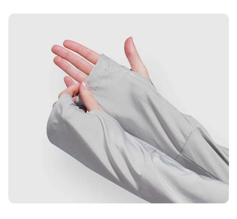 Cycling wear outdoor Sunscreen Women Sport Jacket Zipper Coat Clothes Quick Dry Running Hoodies Thumb Hole Sportwear_voghion.com