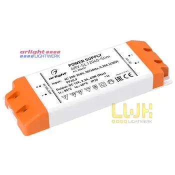 

Power supply arv-sl12040-slim (12V, 3.3a, 40W, PFC) 1 PCs Arlight 020431
