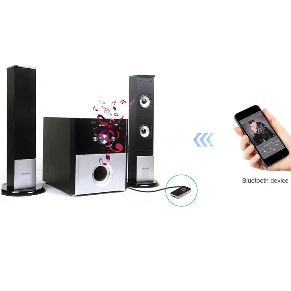 Dual Link Bluetooth 4 1 Handsfree Aux 3 5 мм автомобильный набор беспроводной музыкальный приемник