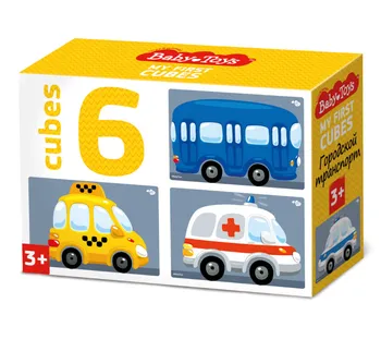 

Cubes "city transport" (without glue) 6 PCs baby toys