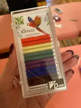 Kimcci 6 Arco Iris Color de la mezcla de pestaña de visón Extensión Profesional de pestañas falsas individuales de caramelo, Maquiagem cilios