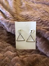 Aretes geométricos de Metal sin agujero, Clips para las orejas redondos/triangulares/cuadrados/hexagonales/pentagrama, pendientes sin Piercing CE209