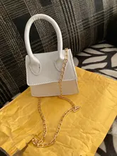 Mini bolso cuadrado pequeño para mujer, a la moda, nuevo Bolso de piel sintética de calidad, cadena con patrón de cocodrilo, bolsas de mensajero de hombro 2020