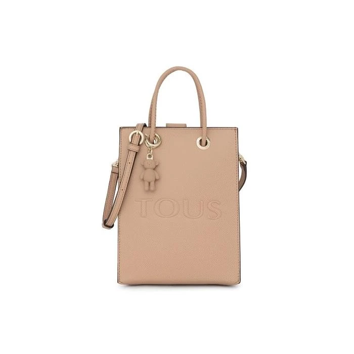 Shopping TOUS para de la Pop fabricado en poliuretano efecto safiano en color topo.|Bolsos de doble asa| - AliExpress