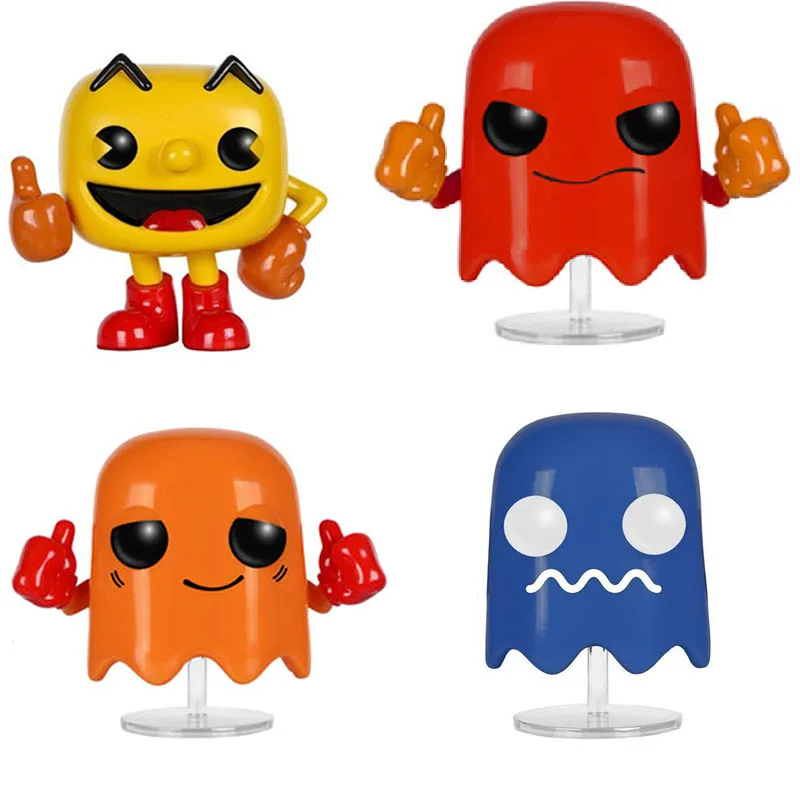 Funko Pop PAC MAN PACMAN #81 BLINKY #83 CLYDE #86 BLUE GHOST #87 виниловые фигурки куклы игрушки|Игровые и