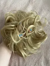 Diadema elástica para mujer, moño de pelo desgastado, banda elástica recta, extensión de cabello sintético