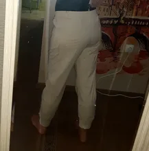 Pantalones vaqueros holgados de cintura elástica para mujer, moda de Corea de algodón informales combinables, color blanco, nueva llegada de primavera y verano, S982