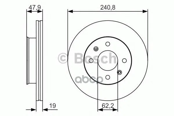 Тормозной Диск Передний 0986479s18 Bosch арт. 0986479S18