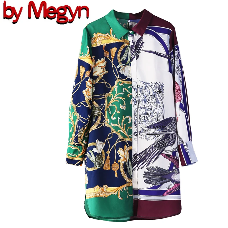 Green Print Дизайнерская модная женская блузка топы и рубашки блузка женская размера плюс 3XL Шифоновая блузка хорошего качества винтажный Топ - Цвет: Green Print