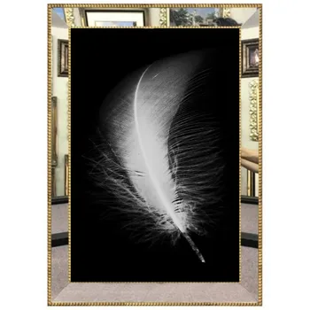 

Digital 3D Mirror Framed Luxury Glass Table 45 * 60 cm