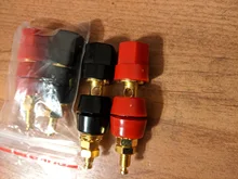 1 par (negro + rojo) de terminales Rojo Negro amplificador de conector Terminal de encuadernación conector tipo Banana para altavoz Jack adaptador de enchufe