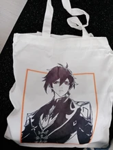 Genshin-bolsa de compras de algodón reutilizable, bolsa de compra de impacto, reutilizable, personalizada