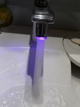 Boquilla de luz LED para grifo RGB, accesorio de cocina y baño, cambio de colores, temperatura intermitente, aireador, ahorro de agua, 7 Uds.