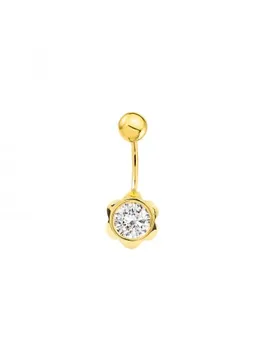 

Piercing Gold Navel flower with cubic zirconia 7 mm (9kts)